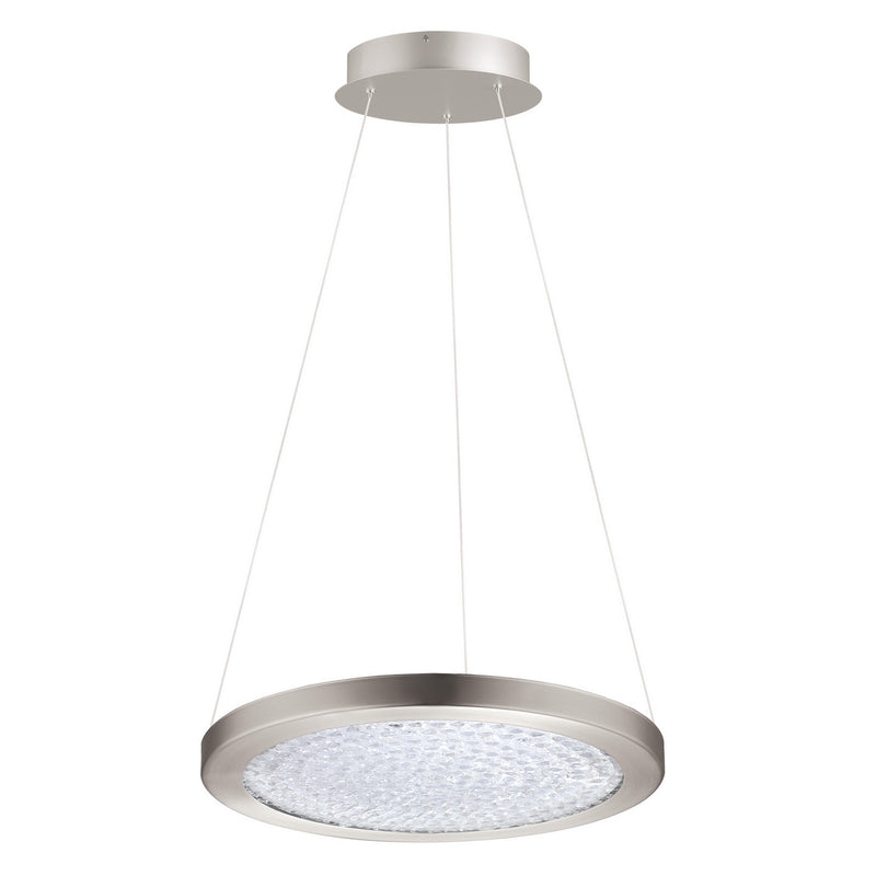 Eglo USA 203446A LED Pendant, Matte Nickel