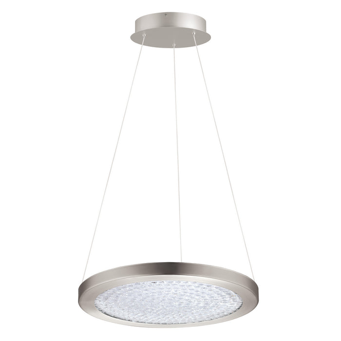 Eglo USA 203446A LED Pendant, Matte Nickel
