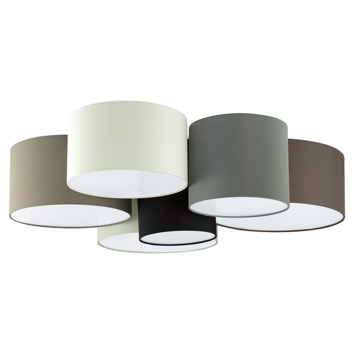 Eglo USA 203559A Six Light Ceiling Mount, White,Black, Taupe, Grey, Cappucino