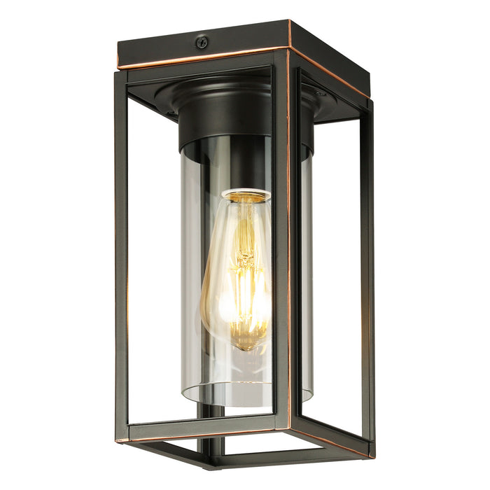 Eglo USA 203666A One Light Outdoor Flush Mount, Oil Rubbed Bronze