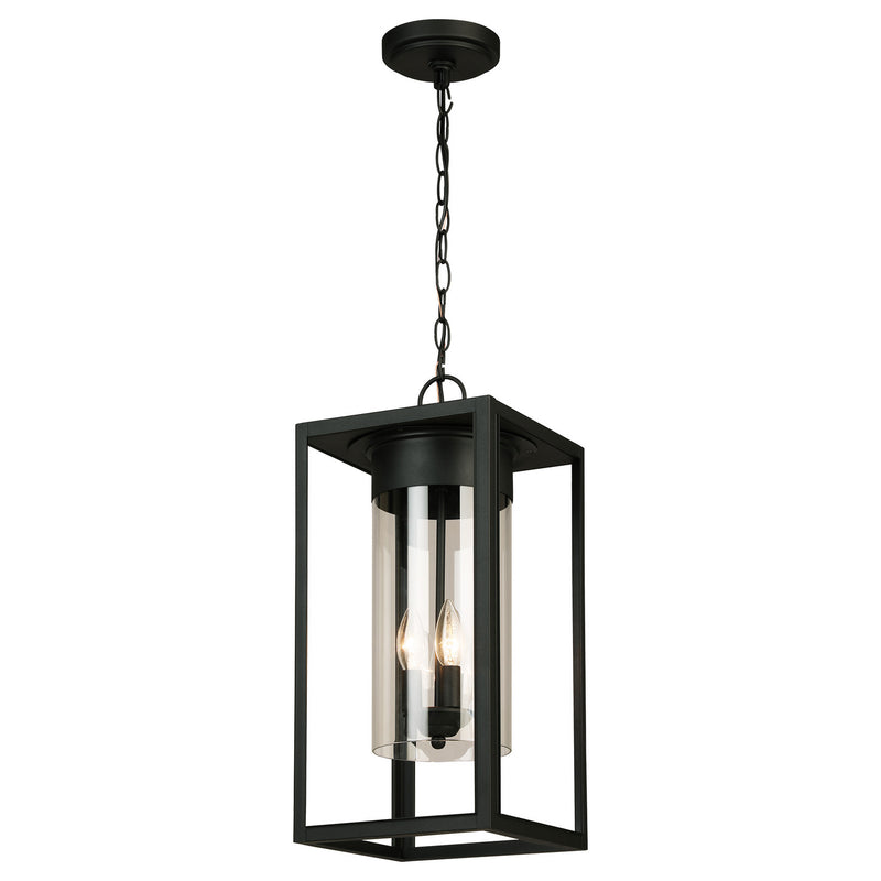 Eglo USA 203669A One Light Outdoor Pendant, Matte Black