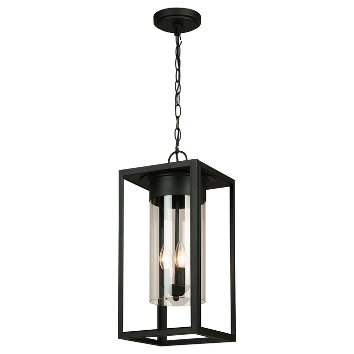 Eglo USA 203669A One Light Outdoor Pendant, Matte Black