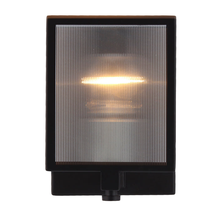 Eglo USA 203727A One Light Wall Sconce, Black & Brushed Nickel