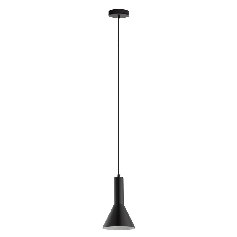 Eglo USA 62985A One Light Pendant, Matte Black
