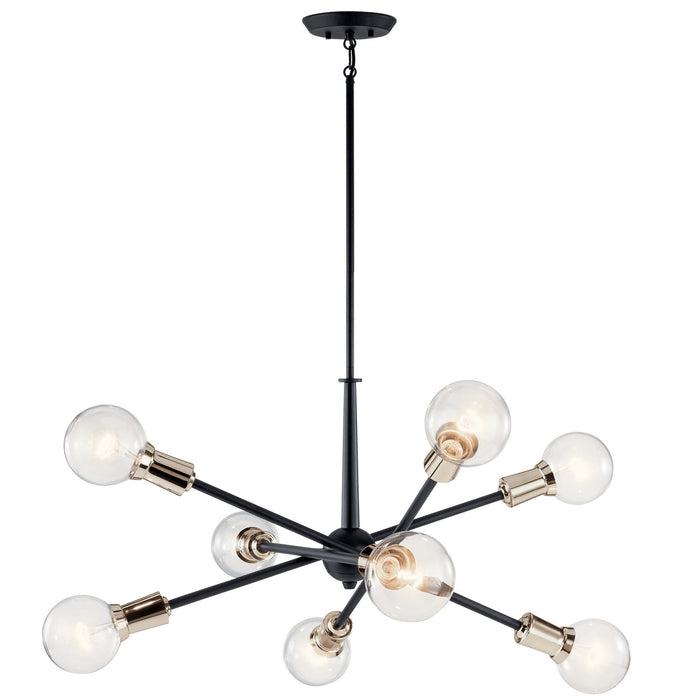 Kichler 43118BK Eight Light Chandelier, Black (Open Box - Final Sale)