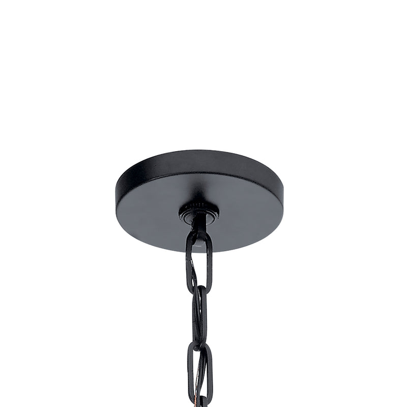 Kichler 43495BK Six Light Foyer Pendant, Black