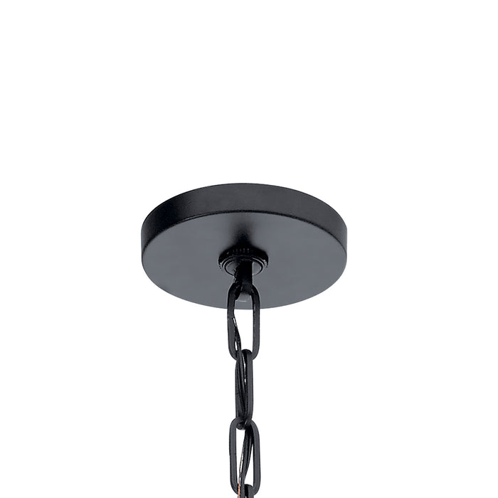 Kichler 43495BK Six Light Foyer Pendant, Black