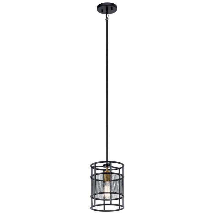 Kichler 43597BK One Light Mini Pendant, Black