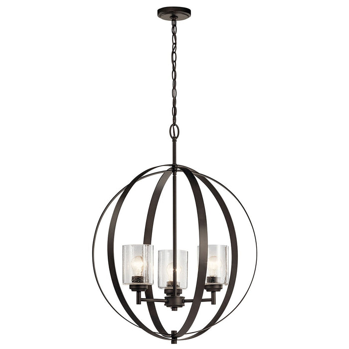 Kichler 44034OZ Three Light Chandelier, Olde Bronze