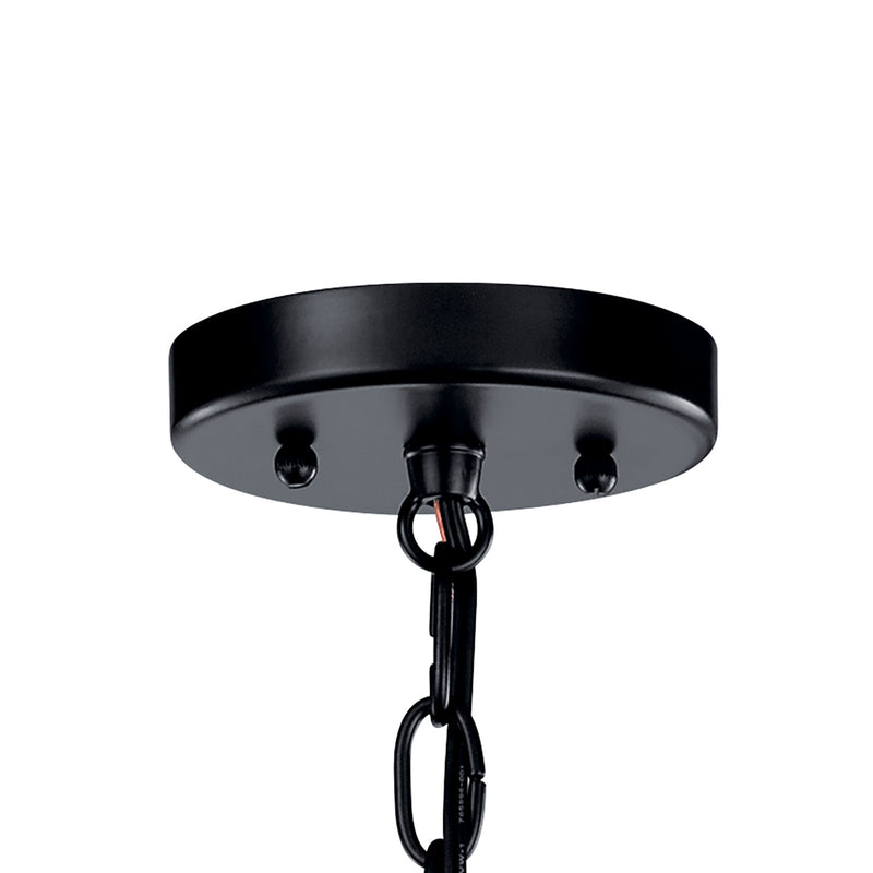 Kichler 49689BK One Light Outdoor Pendant, Black