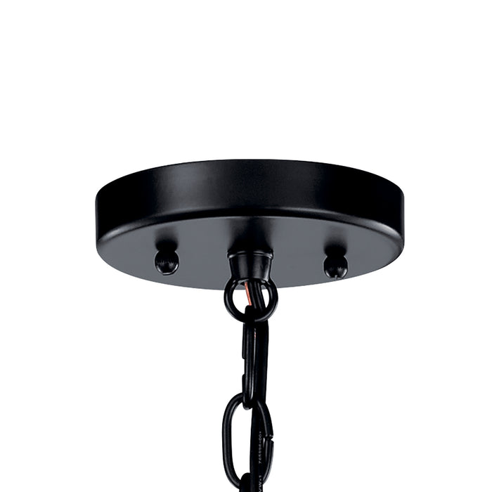 Kichler 49689BK One Light Outdoor Pendant, Black