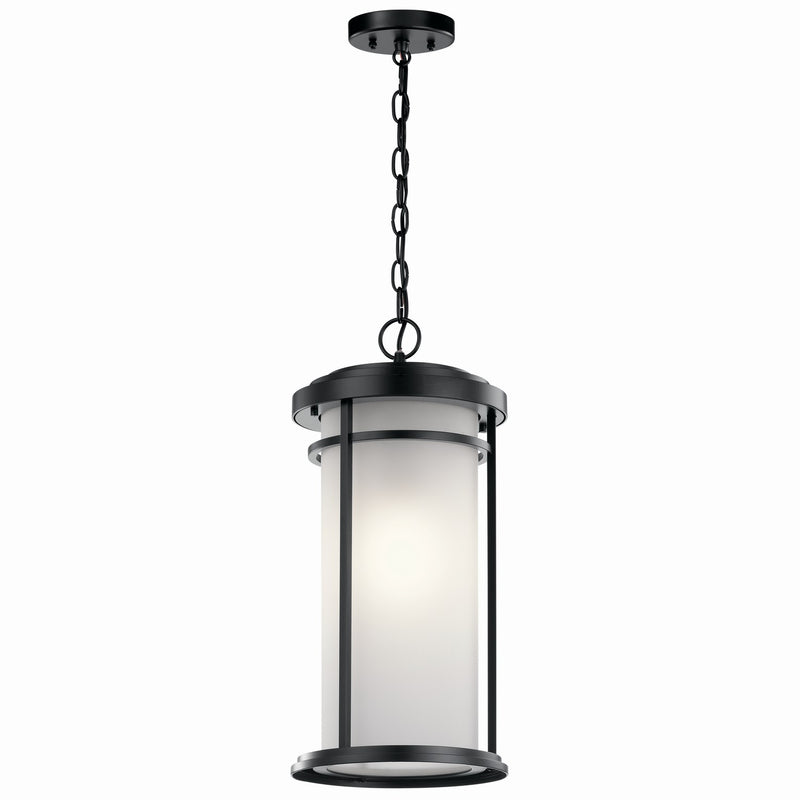 Kichler 49689BK One Light Outdoor Pendant, Black