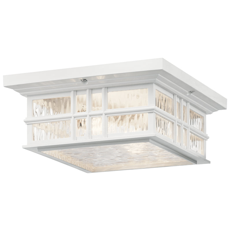 Kichler 49834WH Two Light Outdoor Ceiling Mount, White