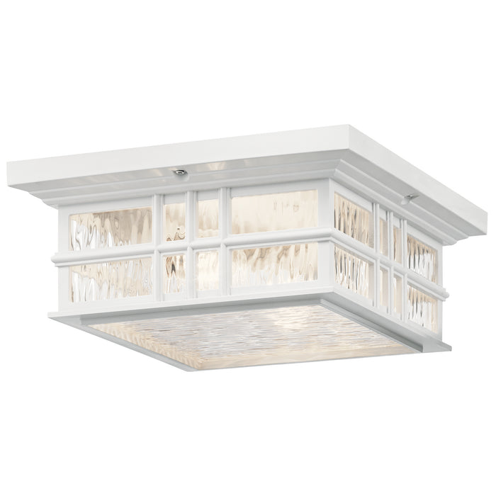 Kichler 49834WH Two Light Outdoor Ceiling Mount, White