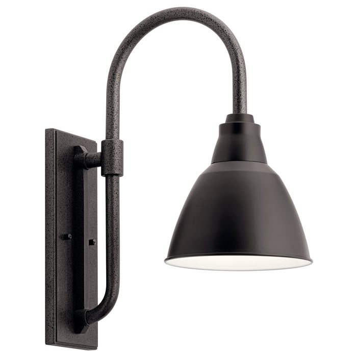 Kichler 49836BK One Light Outdoor Wall Mount, Black
