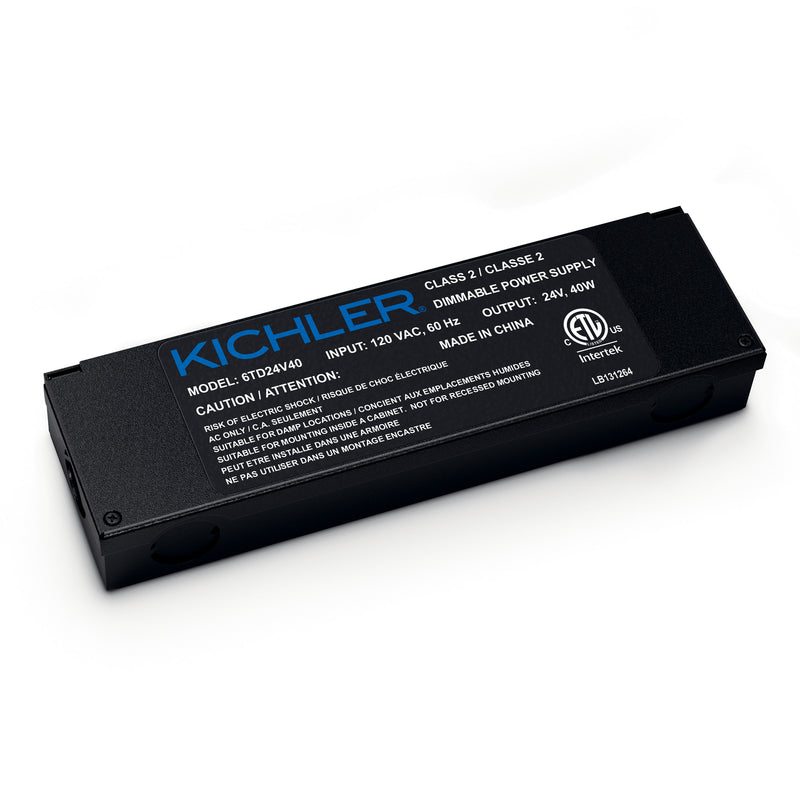 Kichler 6TD24V40BKT Power Supply, Textured Black