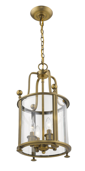 Z-Lite 205-4HB Four Light Chandelier, Heirloom Brass