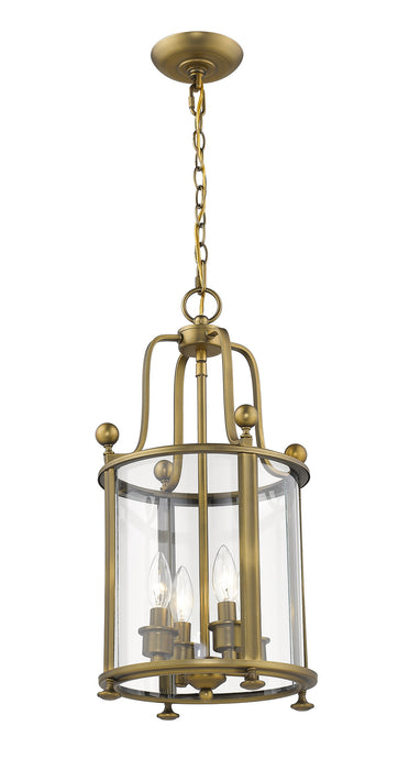 Z-Lite 205-4HB Four Light Chandelier, Heirloom Brass