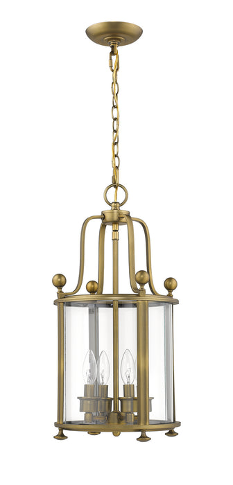 Z-Lite 205-4HB Four Light Chandelier, Heirloom Brass