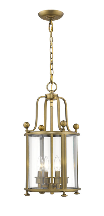 Z-Lite 205-4HB Four Light Chandelier, Heirloom Brass