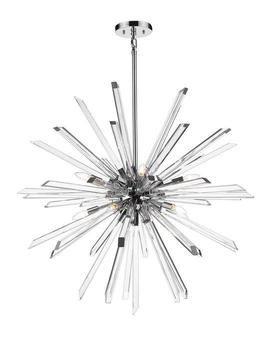 Z-Lite 4003-10CH Ten Light Chandelier, Chrome