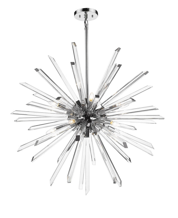 Z-Lite 4003-10CH Ten Light Chandelier, Chrome