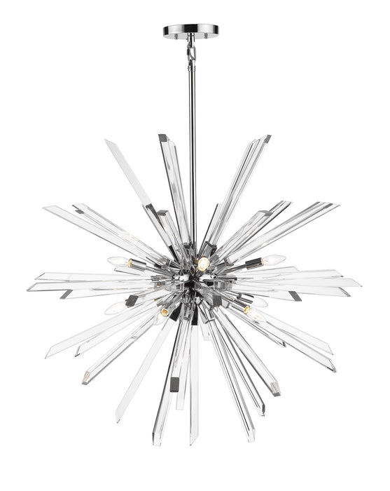 Z-Lite 4003-10CH Ten Light Chandelier, Chrome