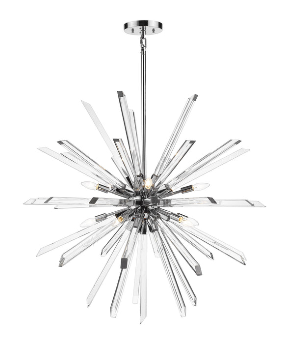 Z-Lite 4003-10CH Ten Light Chandelier, Chrome