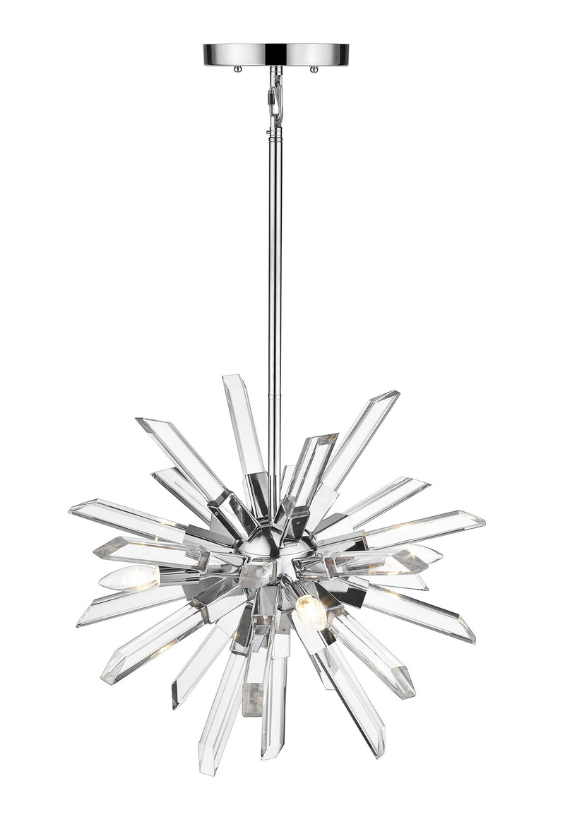 Z-Lite 4003-4CH Four Light Chandelier, Chrome
