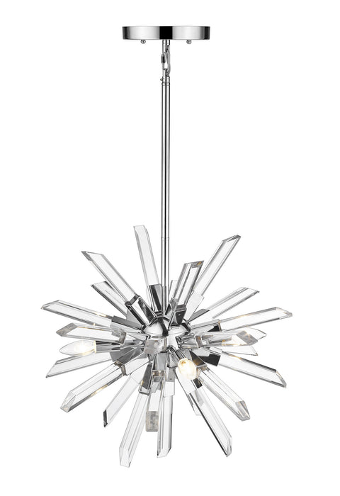 Z-Lite 4003-4CH Four Light Chandelier, Chrome