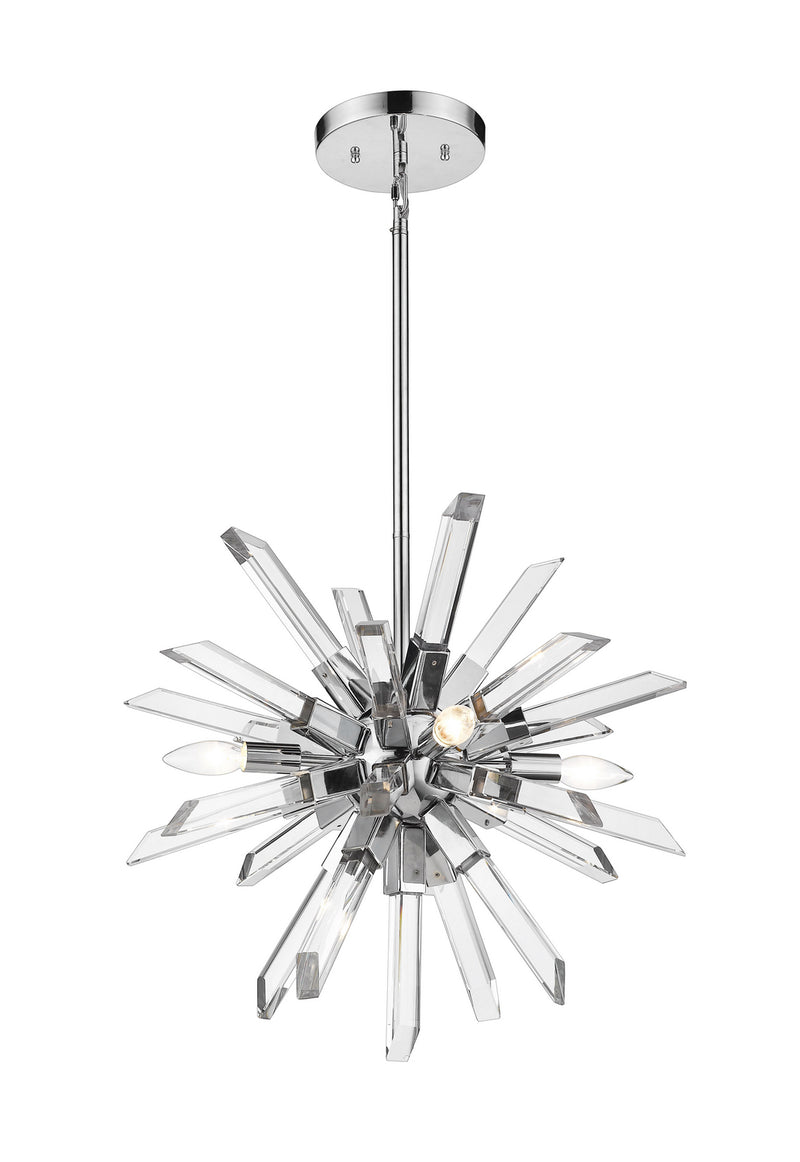 Z-Lite 4003-4CH Four Light Chandelier, Chrome