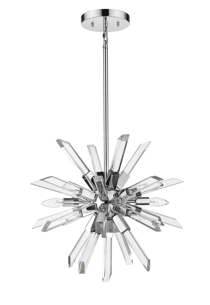 Z-Lite 4003-4CH Four Light Chandelier, Chrome