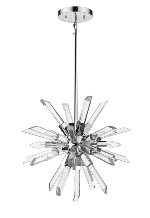 Z-Lite 4003-4CH Four Light Chandelier, Chrome