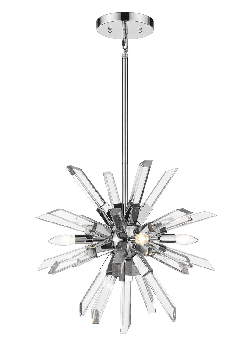 Z-Lite 4003-4CH Four Light Chandelier, Chrome
