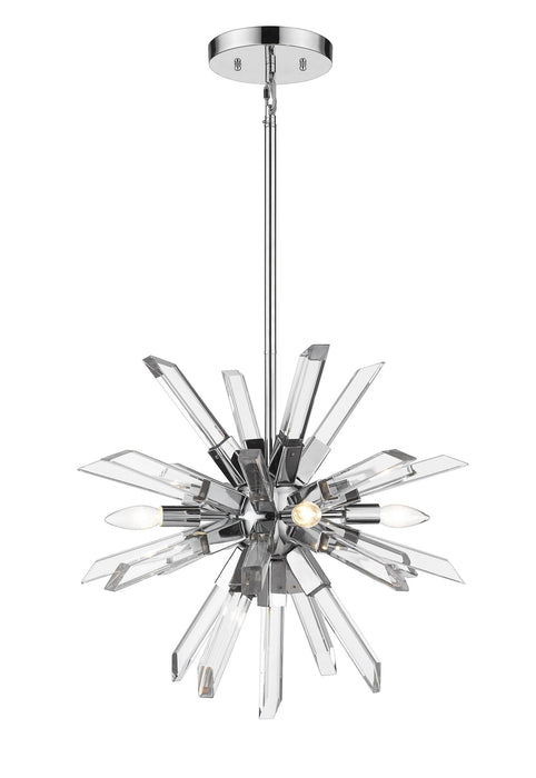 Z-Lite 4003-4CH Four Light Chandelier, Chrome