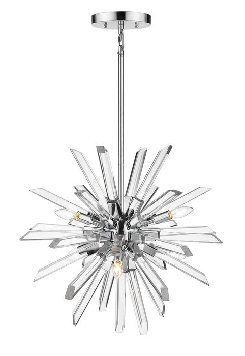 Z-Lite 4003-6CH Six Light Chandelier, Chrome