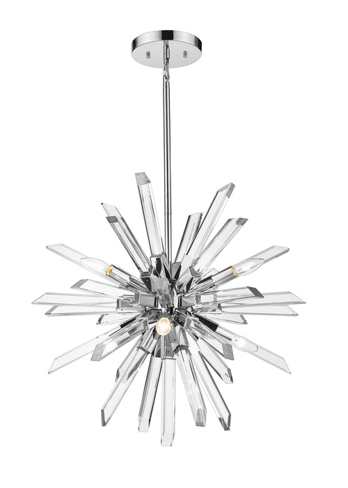 Z-Lite 4003-6CH Six Light Chandelier, Chrome