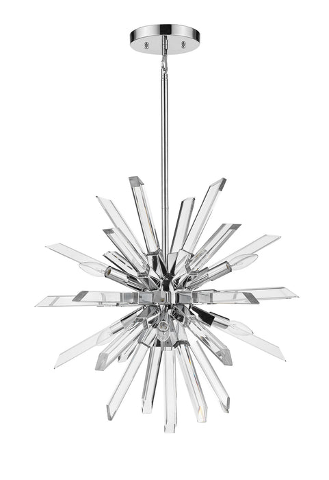 Z-Lite 4003-6CH Six Light Chandelier, Chrome