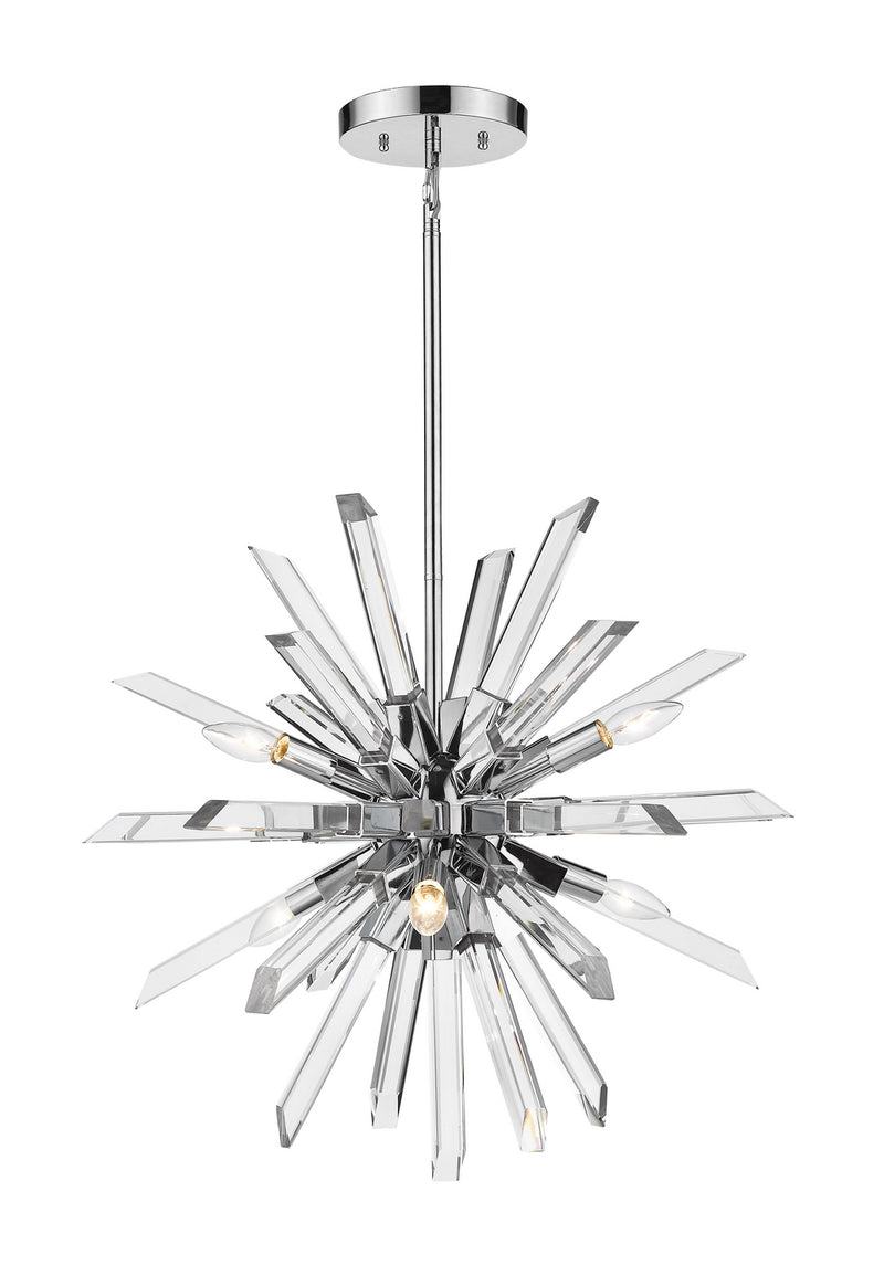 Z-Lite 4003-6CH Six Light Chandelier, Chrome