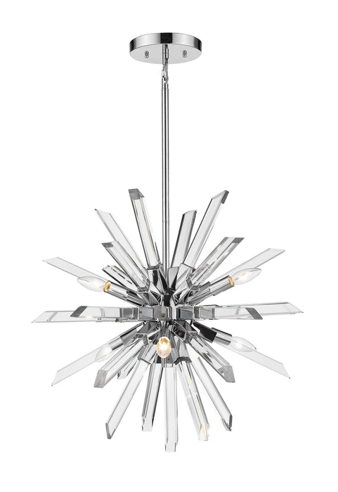 Z-Lite 4003-6CH Six Light Chandelier, Chrome