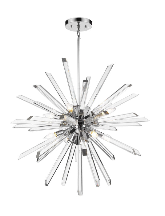 Z-Lite 4003-8CH Eight Light Chandelier, Chrome
