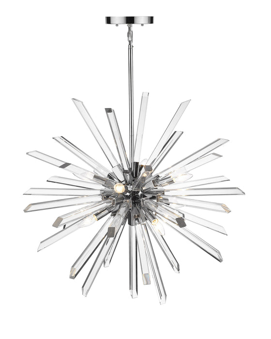 Z-Lite 4003-8CH Eight Light Chandelier, Chrome