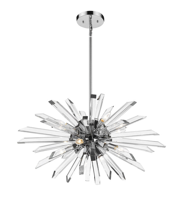 Z-Lite 4003-8L-CH Eight Light Chandelier, Chrome