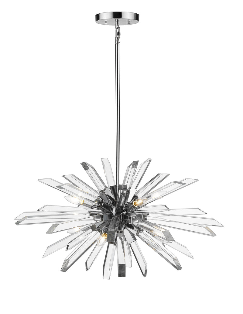 Z-Lite 4003-8L-CH Eight Light Chandelier, Chrome