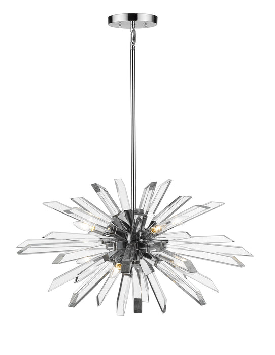 Z-Lite 4003-8L-CH Eight Light Chandelier, Chrome