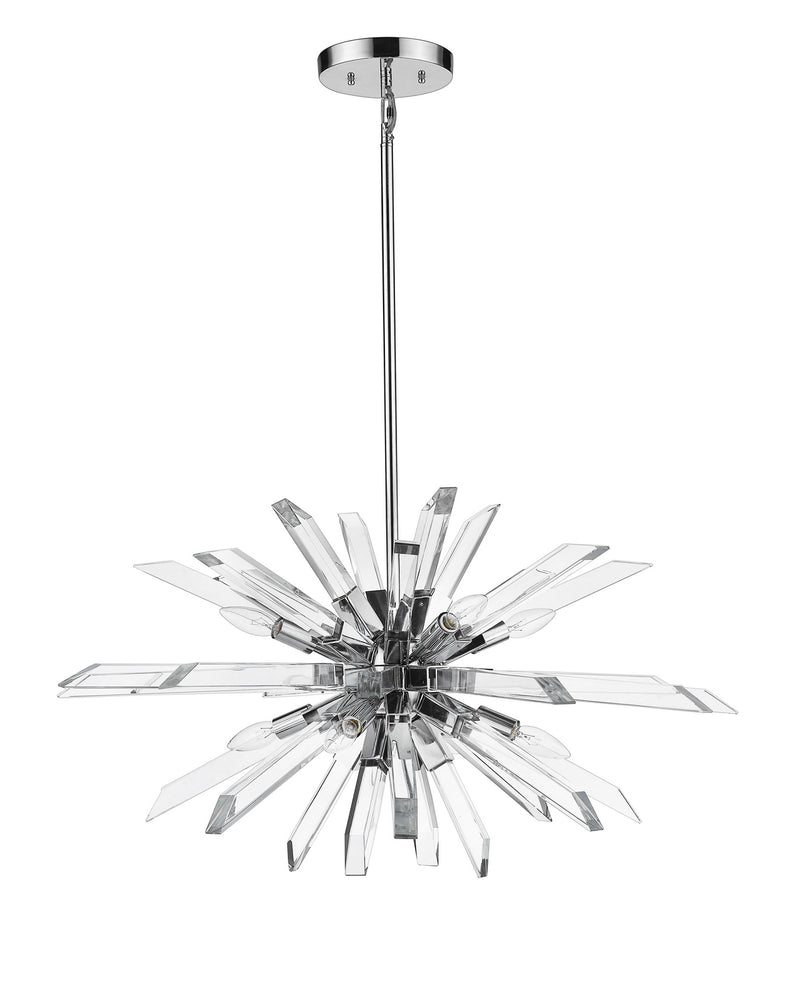 Z-Lite 4003-8L-CH Eight Light Chandelier, Chrome