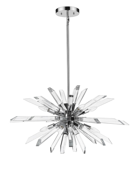 Z-Lite 4003-8L-CH Eight Light Chandelier, Chrome