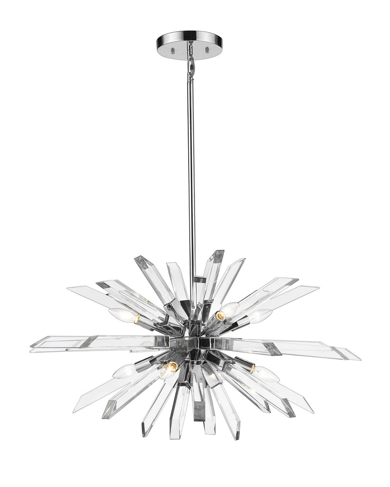 Z-Lite 4003-8L-CH Eight Light Chandelier, Chrome