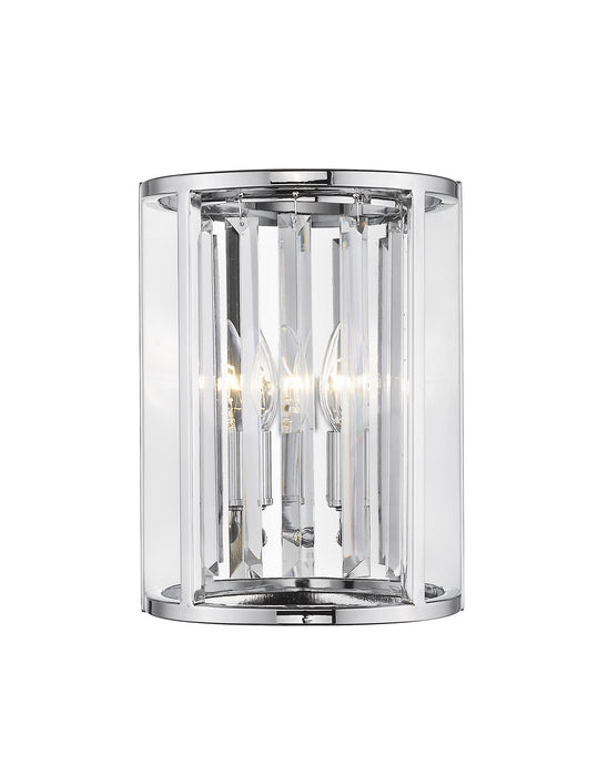 Z-Lite 439-2S-CH Two Light Wall Sconce, Chrome