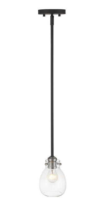 Z-Lite 466MP-MB-BN One Light Pendant, Matte Black + Brushed Nickel